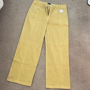 Anthropologie Yellow Wide Leg Pants